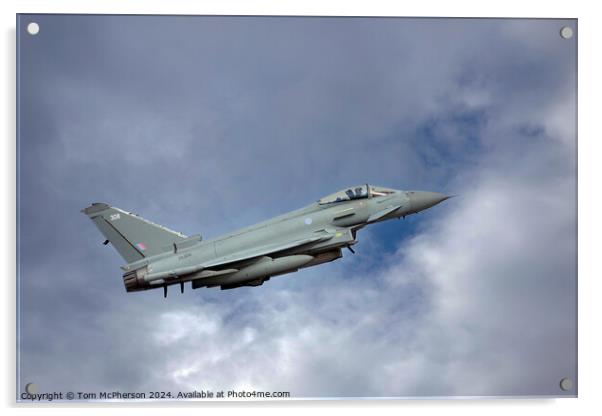 RAF's Pioneering Eurofighter Typhoon ZK308 Acrylic by Tom McPherson