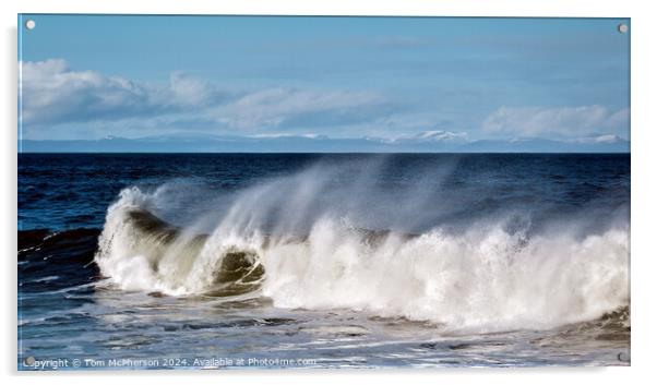 Impressive Waves at Burghead Acrylic by Tom McPherson