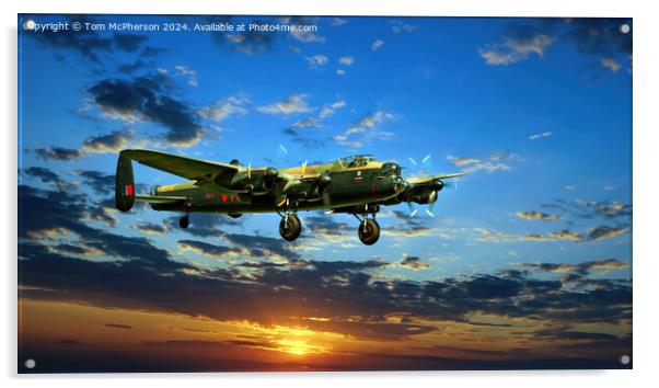 Avro Lancaster B.1 - PA474 Acrylic by Tom McPherson