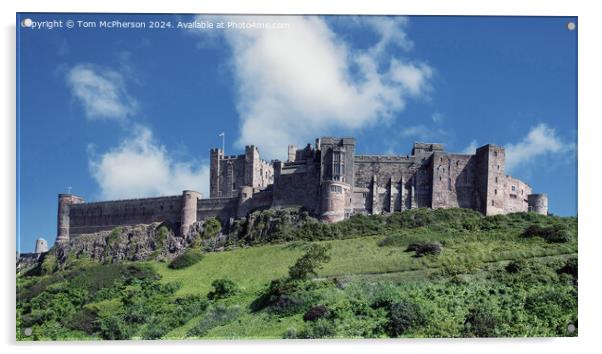 Bamburgh Castle Acrylic by Tom McPherson