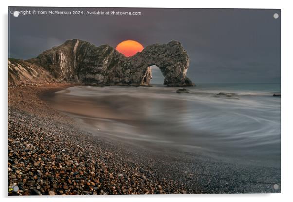 Sunset at Durdle Door  Acrylic by Tom McPherson