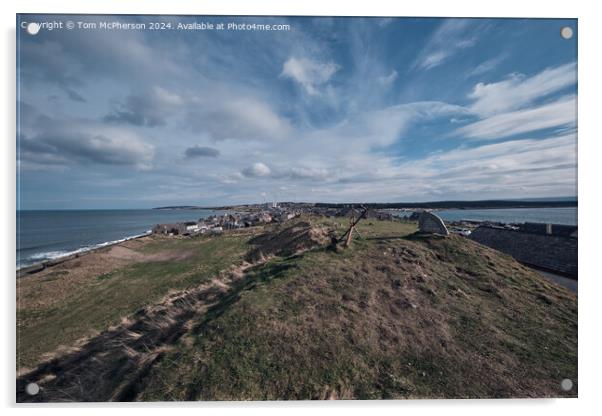 Burghead Village Vista Acrylic by Tom McPherson