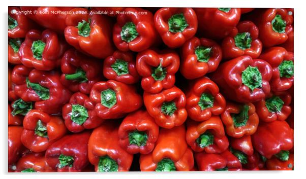 Red Peppers Acrylic by Tom McPherson