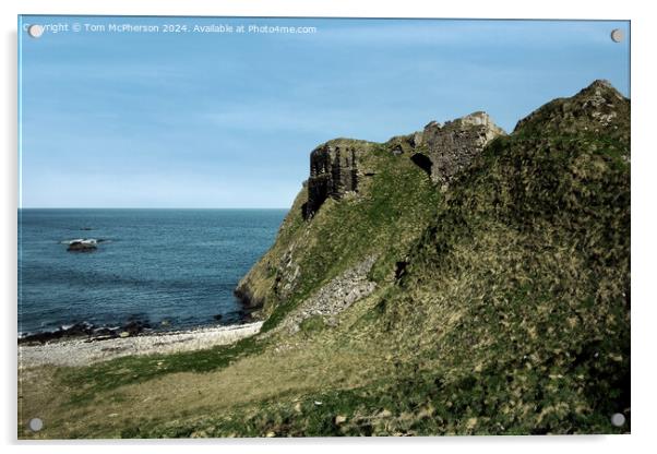 Findlater Castle Acrylic by Tom McPherson