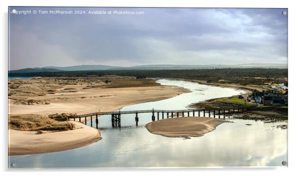 The old footbridge at Lossiemouth Acrylic by Tom McPherson