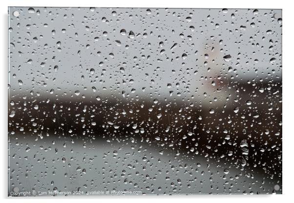 Rain on a Car Window Acrylic by Tom McPherson