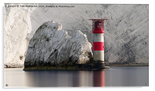 Needles Lighthouse Acrylic by Tom McPherson