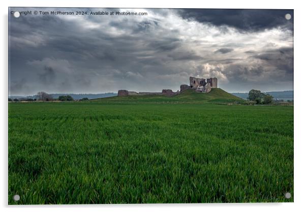 Duffus Castle and Laich of Moray Acrylic by Tom McPherson