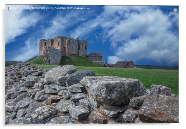Majestic Duffus Castle Moray Acrylic by Tom McPherson