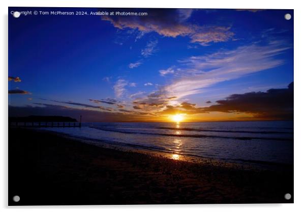 Findhorn Sunset Acrylic by Tom McPherson