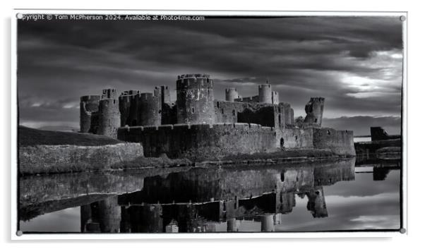 Caerphilly Castle  Acrylic by Tom McPherson