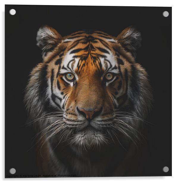 Tigers Glare Acrylic by Kia lydia