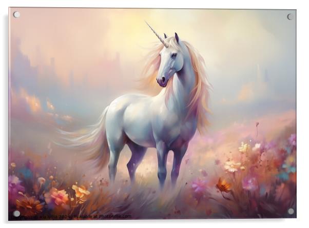Unicorn painting Acrylic by Kia lydia