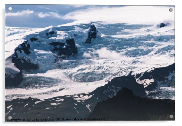 Vatnajökull glacier in iceland Acrylic by Dalius Baranauskas
