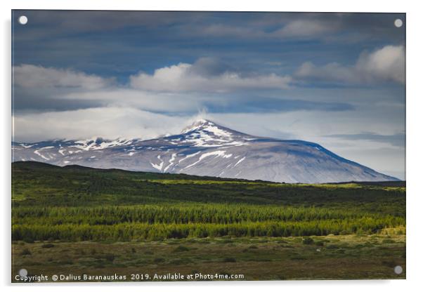 Icelandic landscape in Tingvallir Acrylic by Dalius Baranauskas