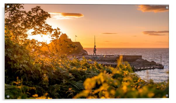 Ilfracombe at Sunset Acrylic by Steven Fleck