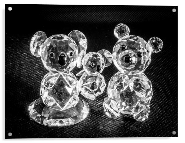 Crystal Bears Acrylic by David Jeffery