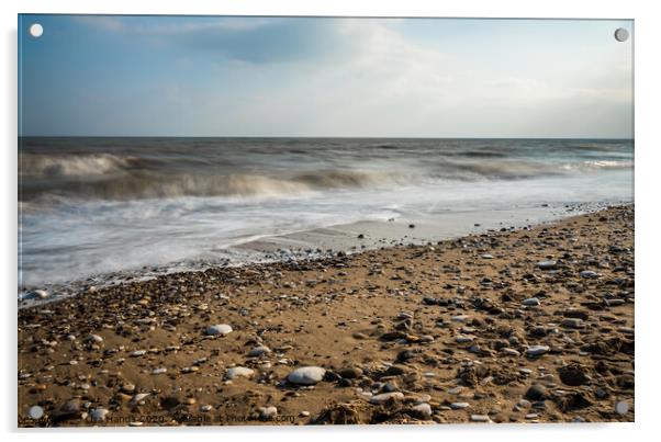 Bridlington Beach Acrylic by Lisa Hands