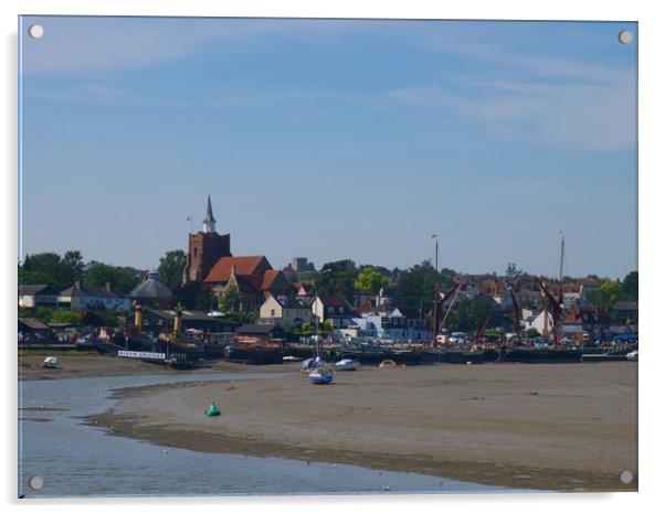 Low tide at Maldon, Essex Acrylic by Nathalie Hales