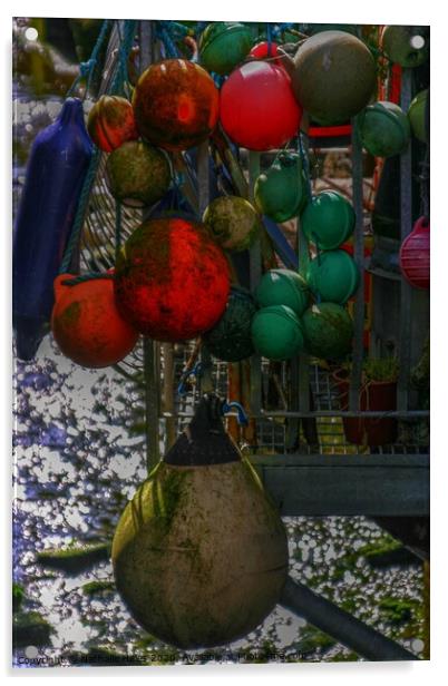 Fisherman's Buoys Acrylic by Nathalie Hales