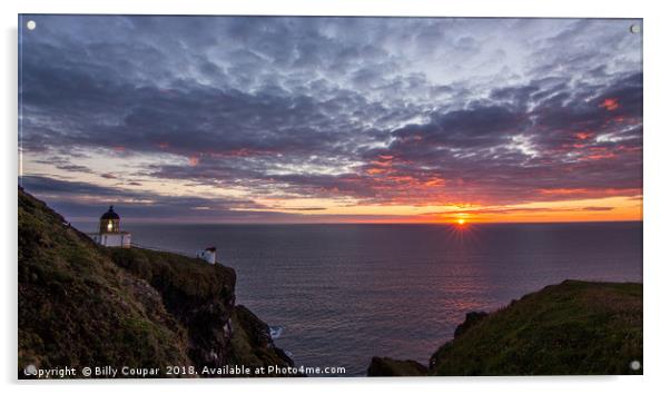 St. Abbs Sunrise Acrylic by Billy Coupar