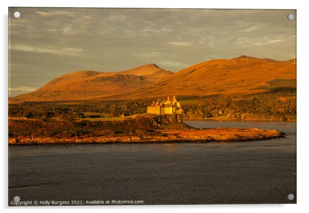 Duart Castle: Centuries of Scottish History Acrylic by Holly Burgess