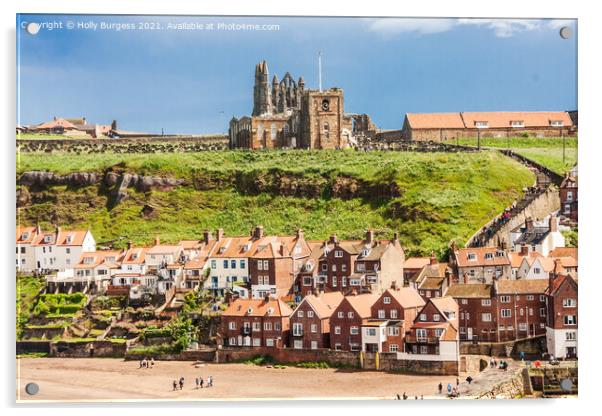 Whitby Bay, Church of Saint Mary, based in Scarborough  Acrylic by Holly Burgess