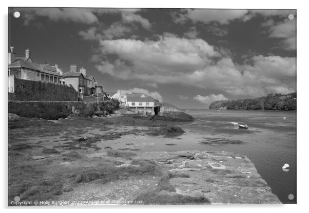 Monochrome Captures of Anglesey's Timeless Charm Acrylic by Holly Burgess