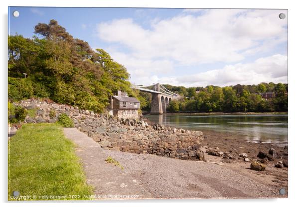 'Anglesey's Menai Bridge: A Captivating Perspectiv Acrylic by Holly Burgess