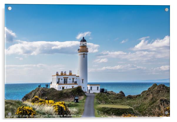 Iconic Turnberry Lighthouse: A Beacon of Scotland' Acrylic by Holly Burgess