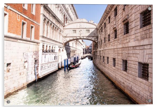 Bridge of Sighs Venice  Acrylic by Holly Burgess