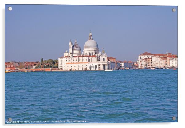 Basilica di San Morco Catherdal St Marks Venice  Acrylic by Holly Burgess
