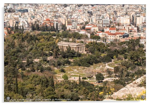 Athens view of the City Acrylic by Holly Burgess