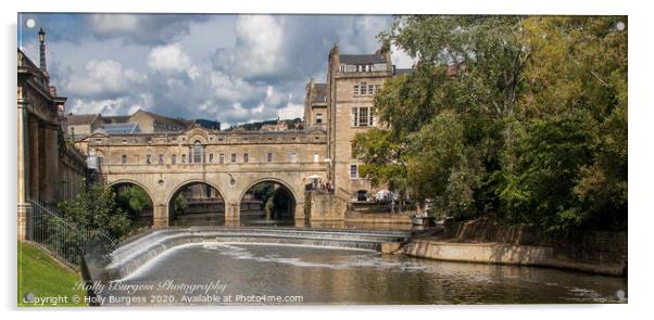 Pulteney Bridge, Bath  Acrylic by Holly Burgess