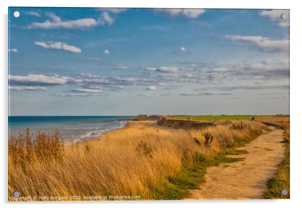 Winterton-on-Sea Coastal Impressions Acrylic by Holly Burgess