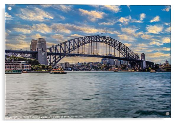 Sydney Harbour Bridge Acrylic by Holly Burgess