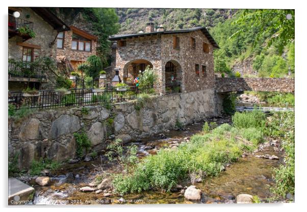 Andorra's Sacred Mountain Sanctuary Acrylic by Holly Burgess