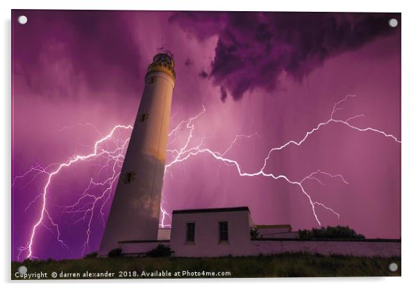 barns ness light house Acrylic by D.APHOTOGRAPHY 