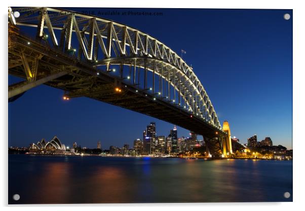Sydney Harbour Bridge Acrylic by Danny Cannon