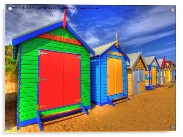 Beach Huts Acrylic by Danny Cannon