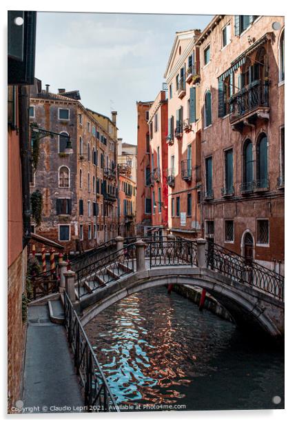 Small canal in Venice Acrylic by Claudio Lepri