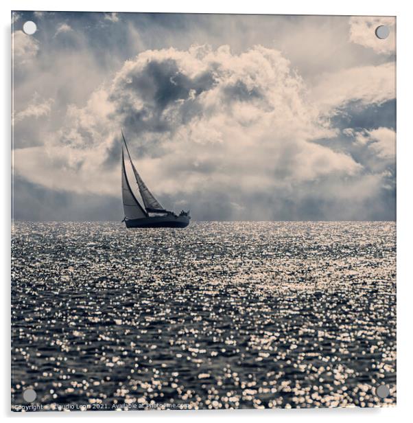 Sailing #2 Acrylic by Claudio Lepri