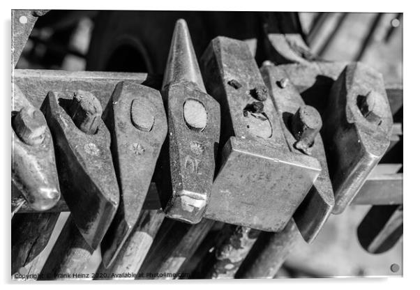 Historical tools of a blacksmith  Acrylic by Frank Heinz