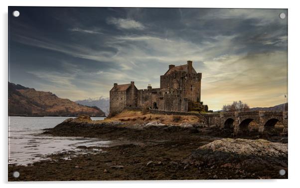 Eilean Donan castle Acrylic by Jenny Hibbert