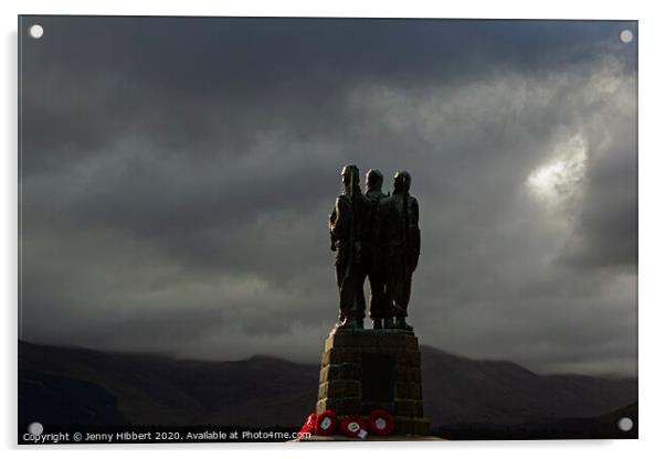 Commando Memorial Scotland Acrylic by Jenny Hibbert