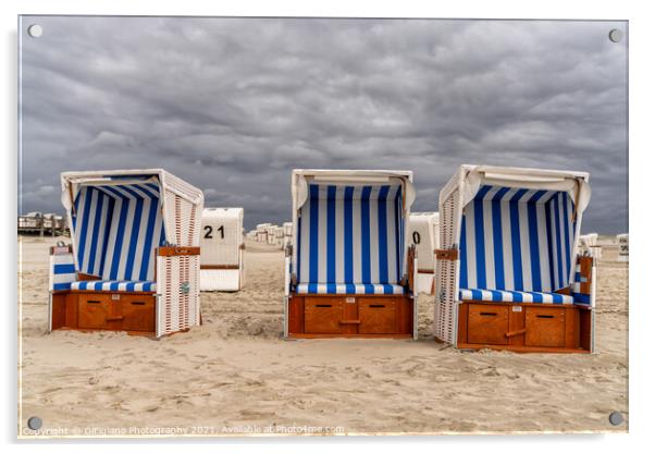 Wadden Sea Beach Baskets Acrylic by DiFigiano Photography