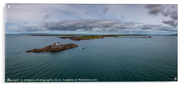 Fenit Lighthouse Panorama Acrylic by DiFigiano Photography