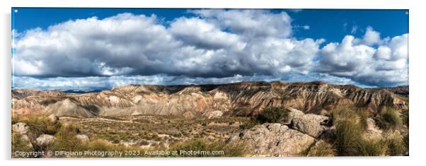 Gorafe Desert Panorama Acrylic by DiFigiano Photography