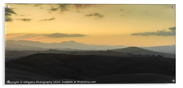 San Quirico d'Orcia Panorama Acrylic by DiFigiano Photography