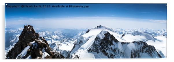Dufourspitze Acrylic by DiFigiano Photography